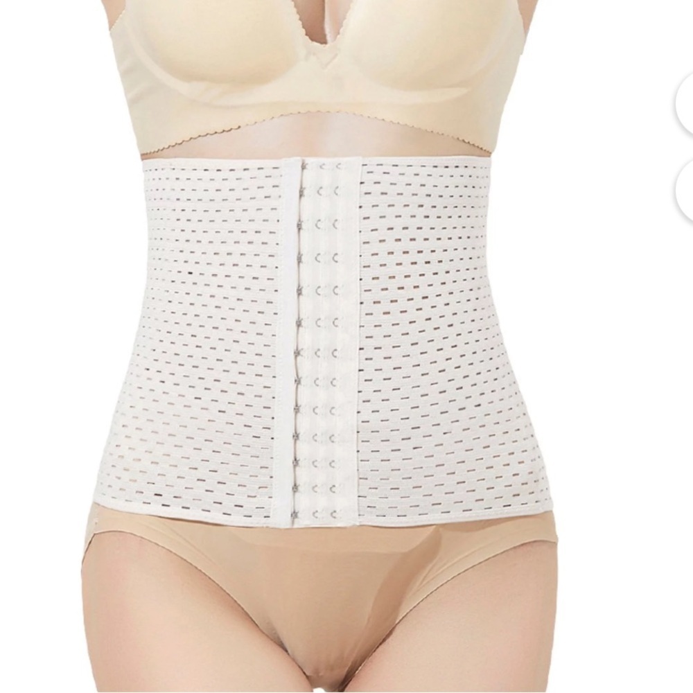 NWOT Cream color Waist cincher Waist Trainer Boned Shapewear Corset XL